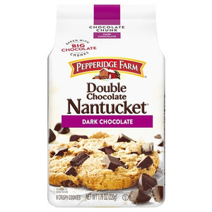 Pepperidge Farm Cookies Nantucket Crispy Double Dark Chocolate Chunk Cookies