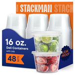 48-Pack Deli Containers With Lids