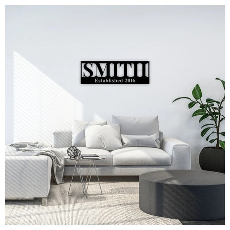 Personalized Metal Family Name Sign