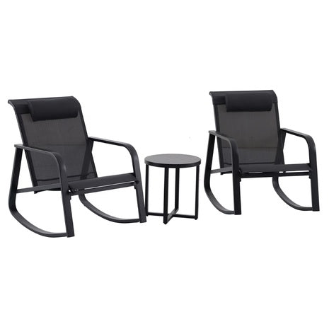 Mainstays Dashwood Steel 3-Piece Rocker Outdoor Chat Set