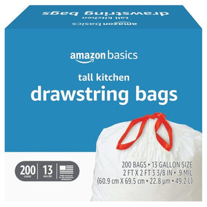 200-Count Tall Kitchen Drawstring 13-Count Trash Bags