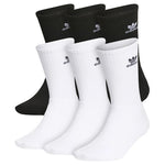 6 Pairs Adidas Trefoil Crew Socks