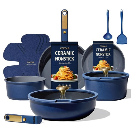 15-Piece Carote Non-Stick Ceramic Cookware Set