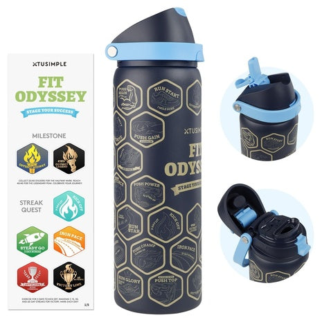 Motivational Insulated Stainless Steel Water Bottle (32oz)