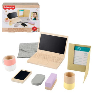 Fisher-Price Wood Work-From-Home Playset (9 Pieces)