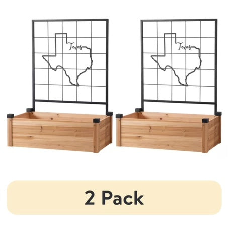 2-Pack Expert Gardener Wooden Raised Bed