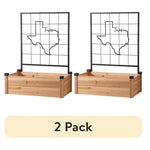2-Pack Expert Gardener Wooden Raised Bed