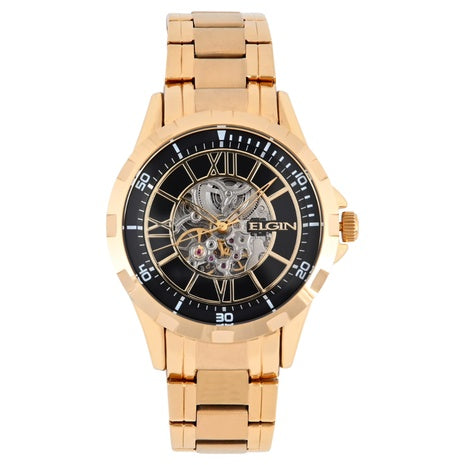 Elgin Adult Mens Alloy Gold Automatic 58mm Wristwatch