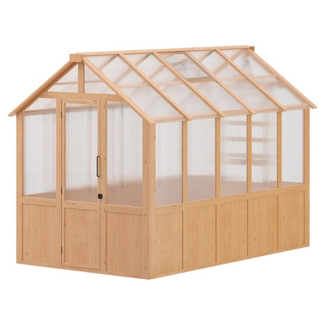 Wood & Polycarbonate 10' Walk-In Greenhouse