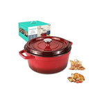 5.3QT Enameled Cast Iron Dutch Oven with Lid