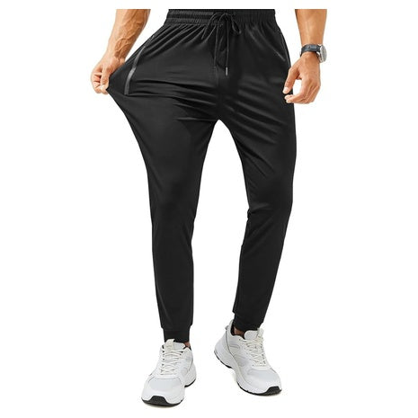 Men's Lightweight Athletic Casual Joggers With Zipper Pockets