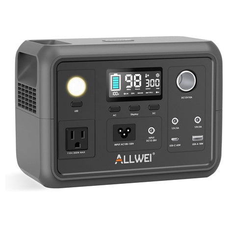 Allwei 280Wh Portable Power Station With 300W (Peak 600W)