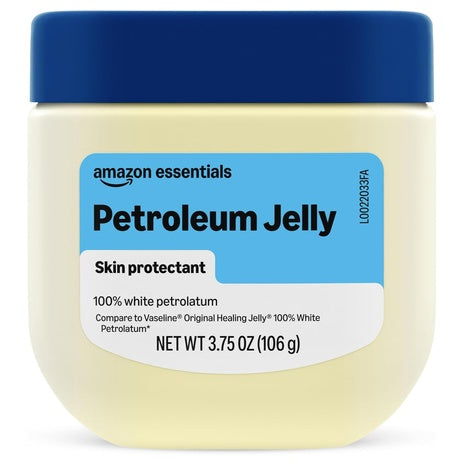 Amazon Essentials Petroleum Jelly White Petrolatum Skin Protectant (Unscented, 3.75-Oz)