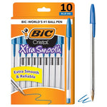 10-Count BIC Cristal Xtra Smooth Medium Point Ballpoint Pens (1.0mm)