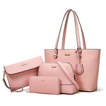 4-Piece Top Handle Satchel Handbag Set
