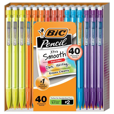40 BIC Xtra-Smooth Mechanical Pencils with Erasers