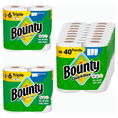 16 Family Rolls + 4 Triple Rolls of Bounty Paper Towels + Get $15 Amazon Credit + $15 Rebate