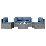5-Piece Shintenchi Outdoor PE Rattan Wicker Patio Furniture Set