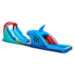 Happy Hop Shark Attack Double Slide Inflatable Water Slide