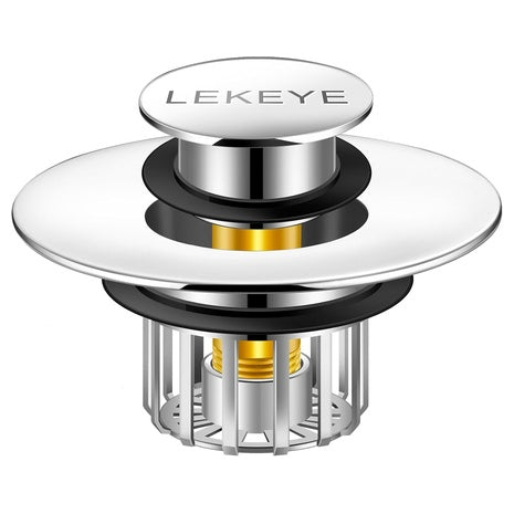 Lekeye Pop-Up Tub Drain Stopper & Hair Catcher