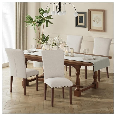 Set Of 4 Colamy Upholstered Dining Chairs With High Back