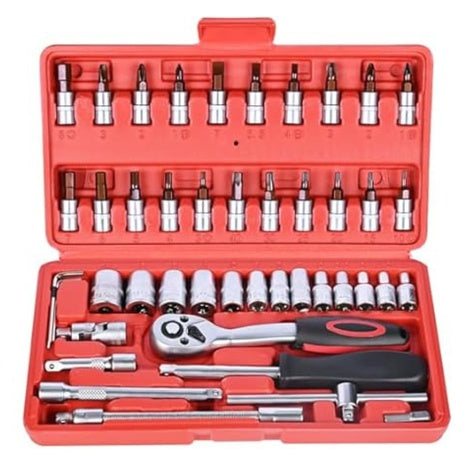 Egofine 46-Piece 1/4 Inch Drive Socket Ratchet Wrench Set