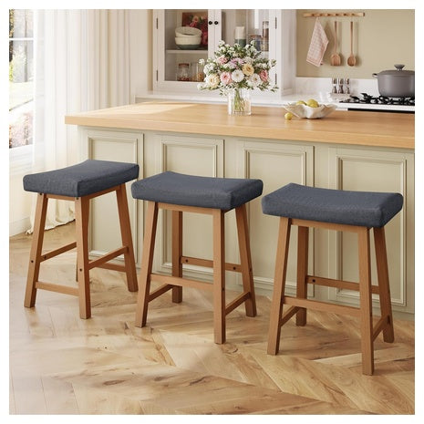 3-Pack Yaheetech 24" Counter Height Bar Stools