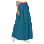 Women's Elastic Waist Tiered Maxi Skirt (5 Colors)