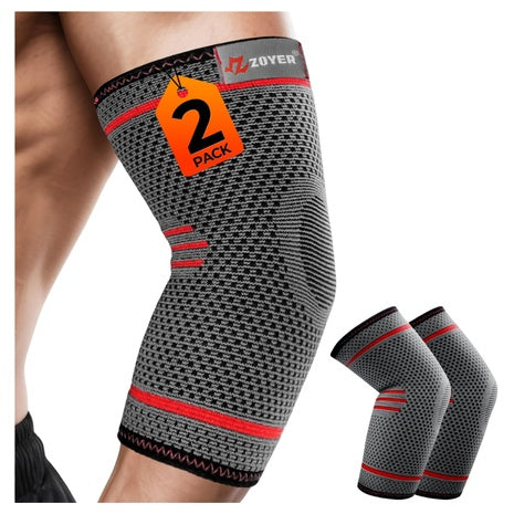 2-Pack 3D-knitted Elbow Compression Sleeve Brace