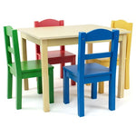 Humble Crew Kids Wooden Table and 4 Chairs Set