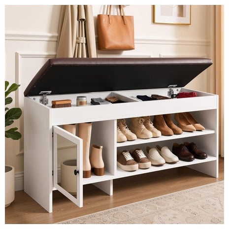 40" Lift Top Shoe Bench with Storage