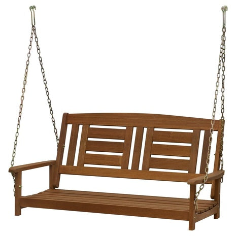 Furinno Tioman Hanging Hardwood Metal Porch Swing