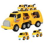 7-in-1 Toddler Construction Toy Trucks Transport Carrier