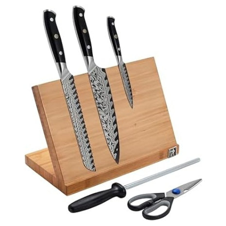 6-Piece HENCKELS Compass Damascus Magnetic Knife Set