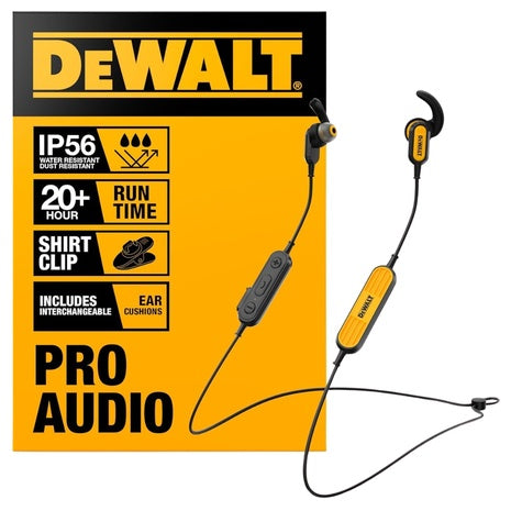 DEWALT Heavy Duty Neckband Bluetooth Earbuds