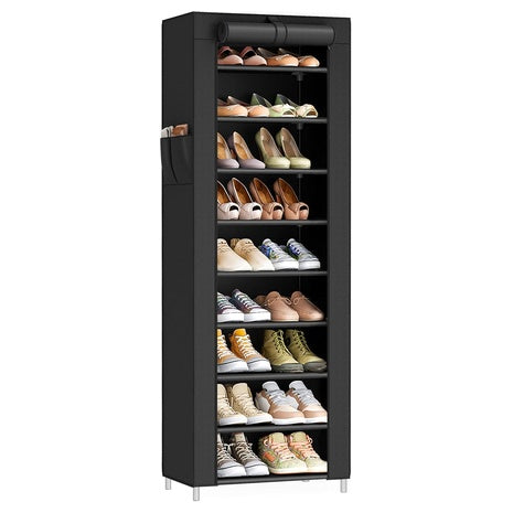 SONGMICS 10-Tier Shoe Rack With Dustproof Cover