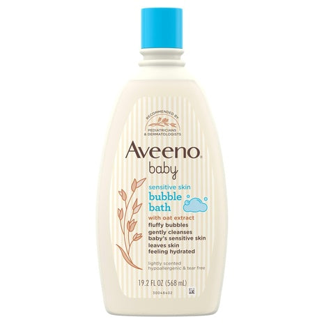 19.2oz Aveeno Baby Sensitive Skin Bubble Bath Soap With Oat Extract