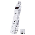CyberPower 6-Outlet Surge Protector with 2 USB-A Ports