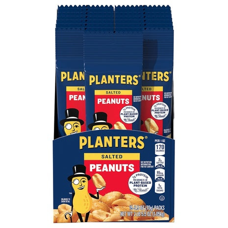 15 Packs Planters Salted Peanuts