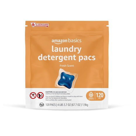 120-Count Amazon Basics Fresh Scent Laundry Detergent Pacs