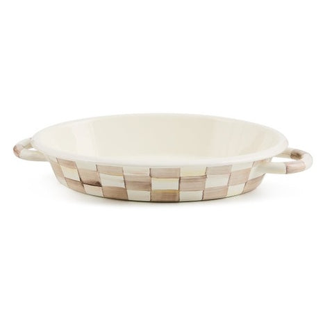Mocha Check Medium Gratin Dish