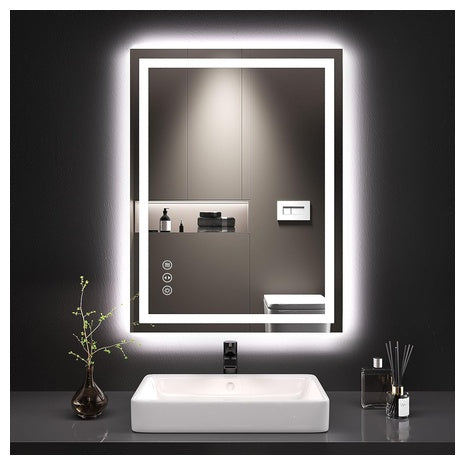 LOAAO 24"X32" LED Bathroom Mirror With Lights