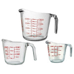 3-Piece Anchor Hocking Glass Measuring Cup Set