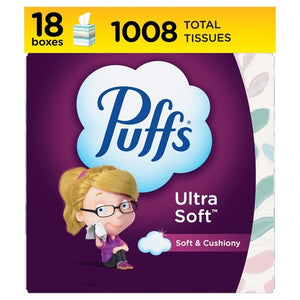 18 Cube Boxes Puffs Ultra Soft Facial Tissues