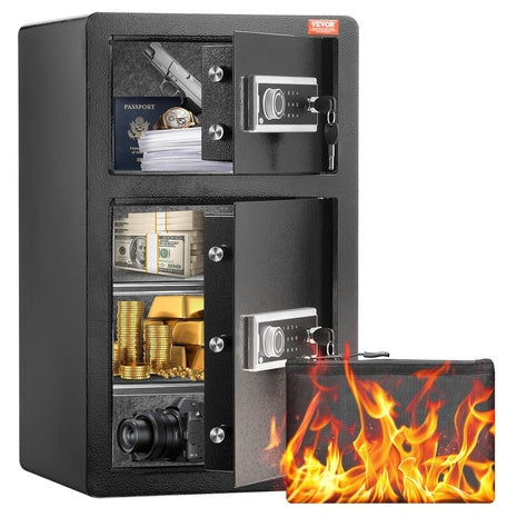 Vevor 4.5 Cu Ft Double Door Safe with Keypad & Key Lock