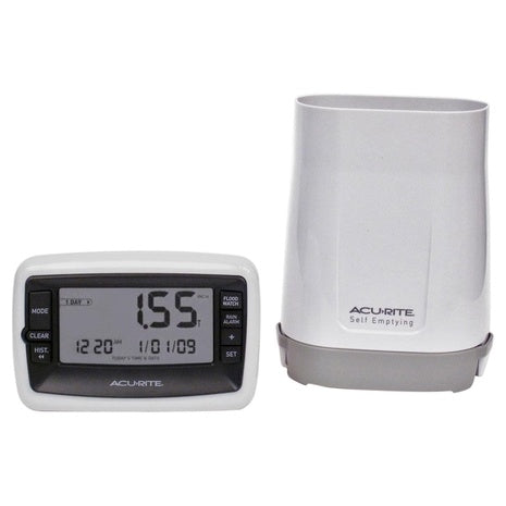 AcuRite Wireless Digital Rain Gauge With Self-Emptying Collector