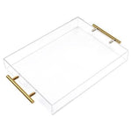 12"x16" Clear Acrylic Serving Tray w/ Handles