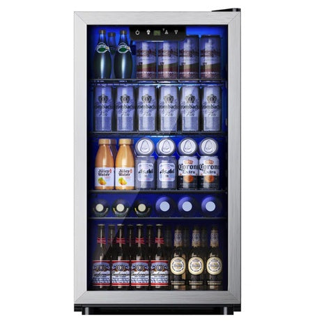 Simzlife 17.3'' W 130 Cans 3.3 Cubic Beverage Refrigerator