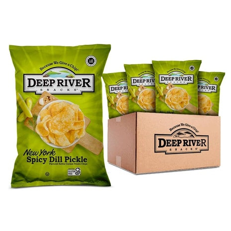 24 Bags Deep River NY Spicy Dill Pickle Kettle Chips (2 Oz)