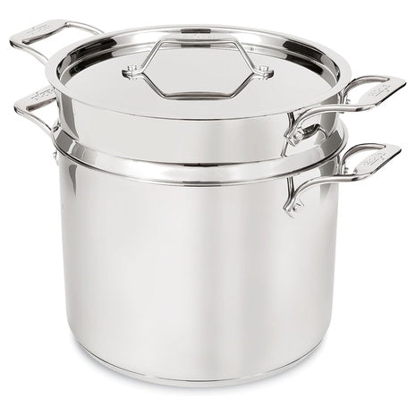 All-Clad 12 Qt Stainless Steel Stockpot with Steamer Insert & Lid